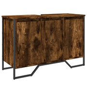 Mobile Lavabo | Armadio Lavabo Bagno Rovere Fumo 91x35x60 cm in Truciolato