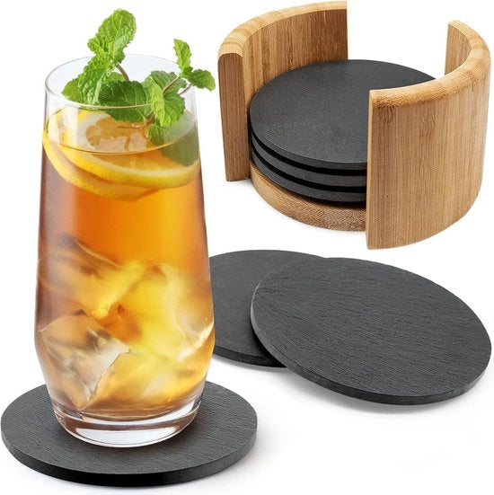 Set di livellamento in pietra naturale a forma rotonda 10 cm - Set di 6 - Grigio scuro - Livellamento in pietra naturale premium 

Modello: 
Set di 6 pezzi
Dimensione: 10 cm
Materiali: Pietra naturale premium