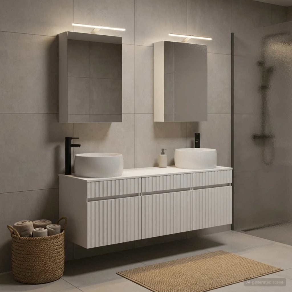 Set di Armadi da Bagno 5 pcs Bianco 50 x 14,5 x 70 cm 3406631