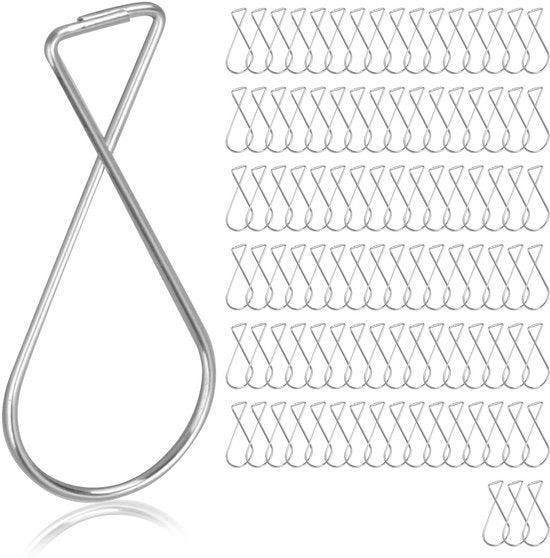 100 Hanger per Plafondo - Hanger per Plafondo Self Adesivo - Ferro Galvanizzato - Hanger Decorativo Multifunzionale - Facile da Installare - Hanger per Parete