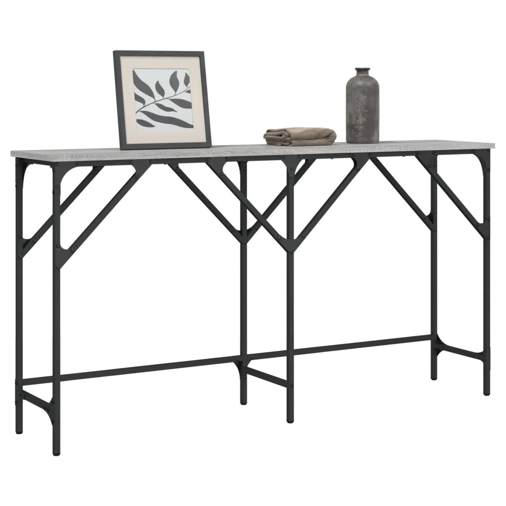 Tavolo Consolle Grigio Sonoma 140x29x75 cm in Legno Multistrato 837760