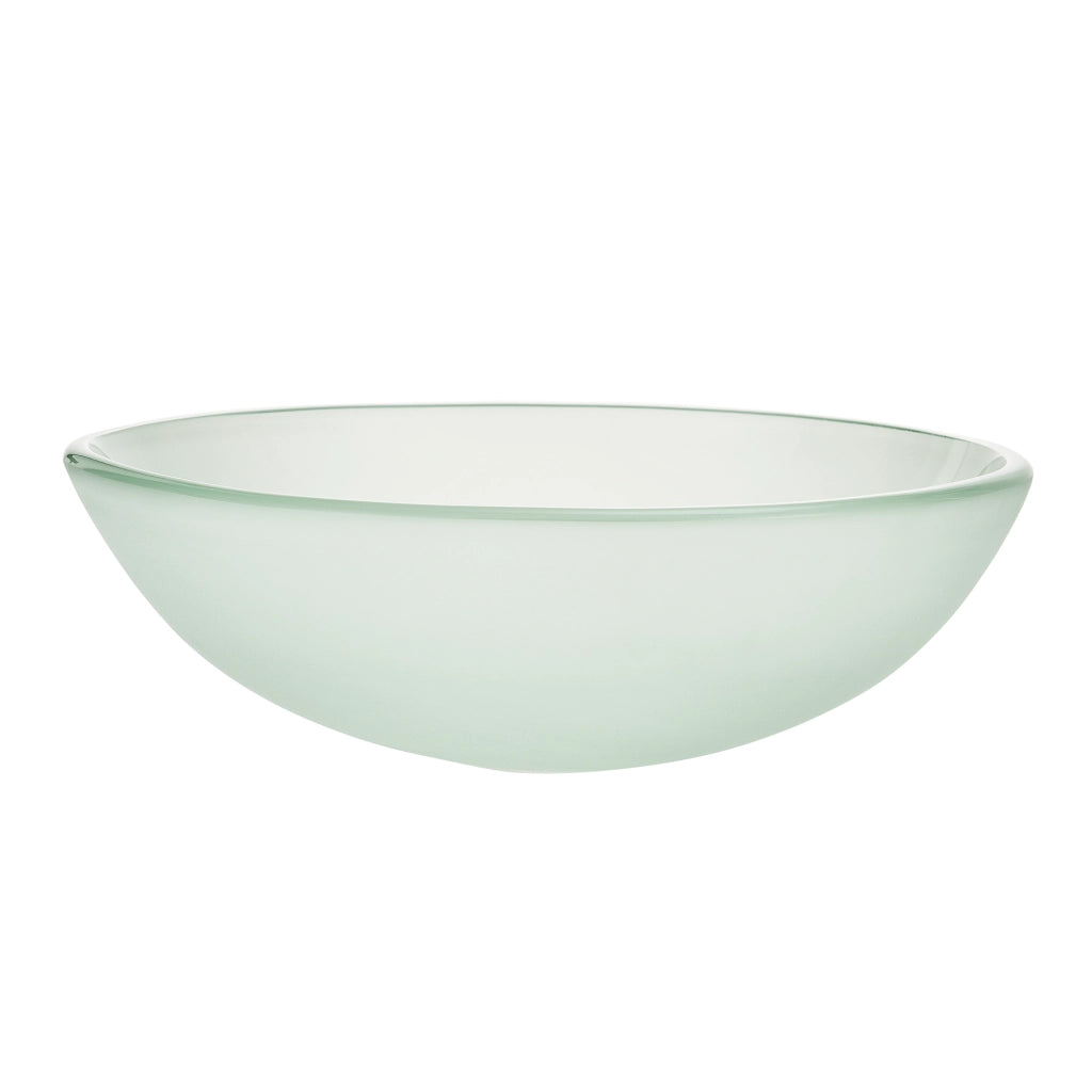 Lavabo Rotondo Ø42 cm Lavandino da Appoggio in Vetro Opaco [neu.haus]