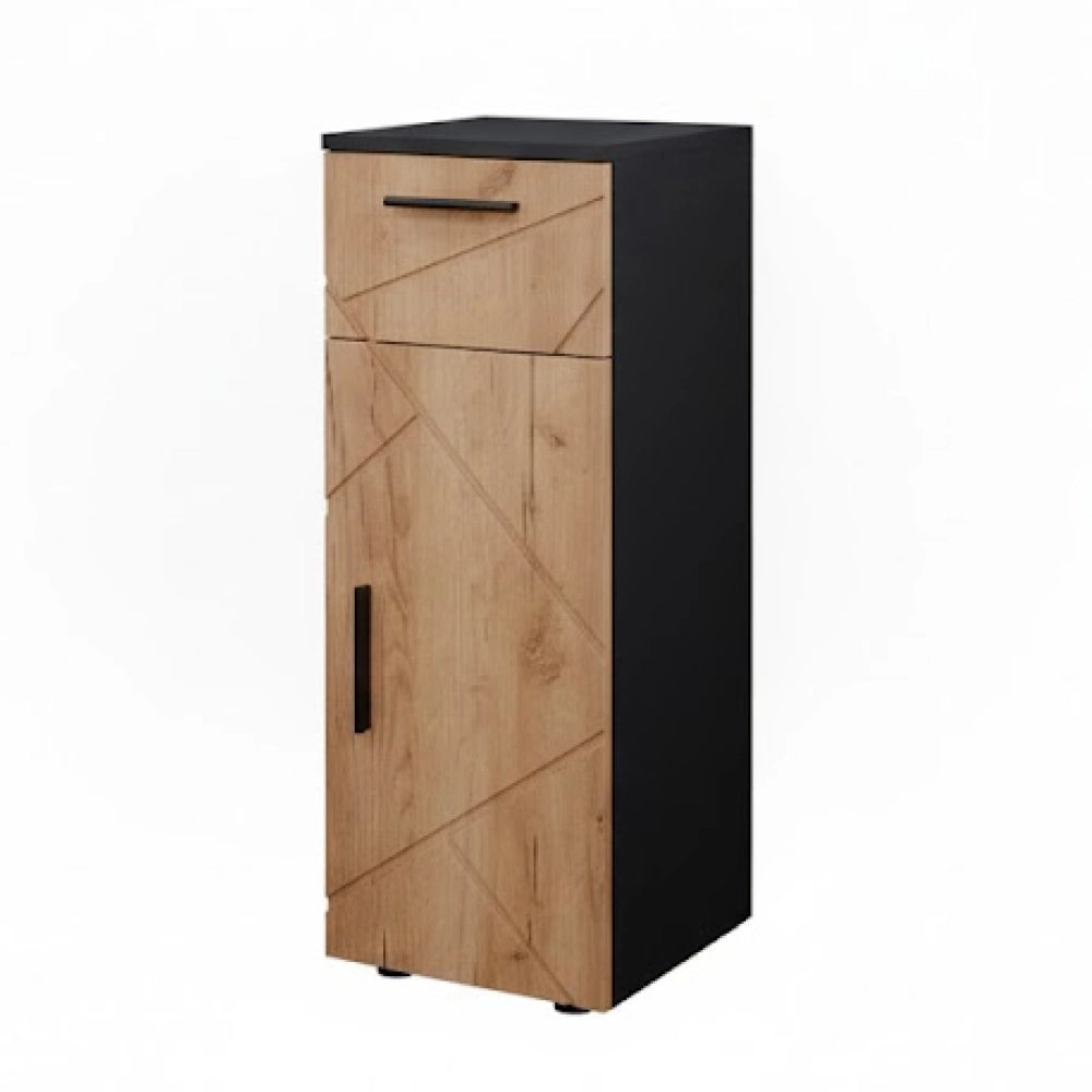 Mobiletto bagno Irma Rovere dorato/Antracite 30 x 81 cm Vicco