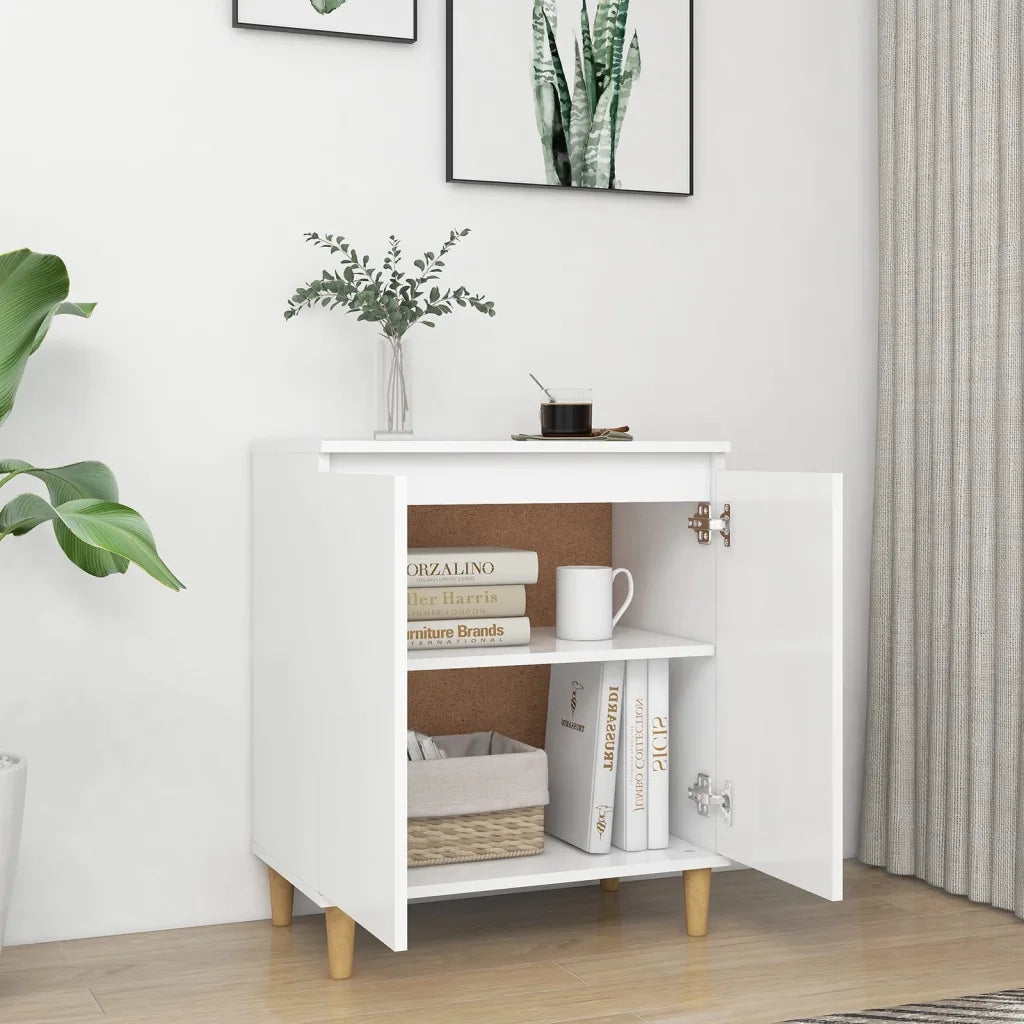 Credenza-Buffet-Armadio da cucina Bianca 103,5x35x70 cm in Legno Multistrato