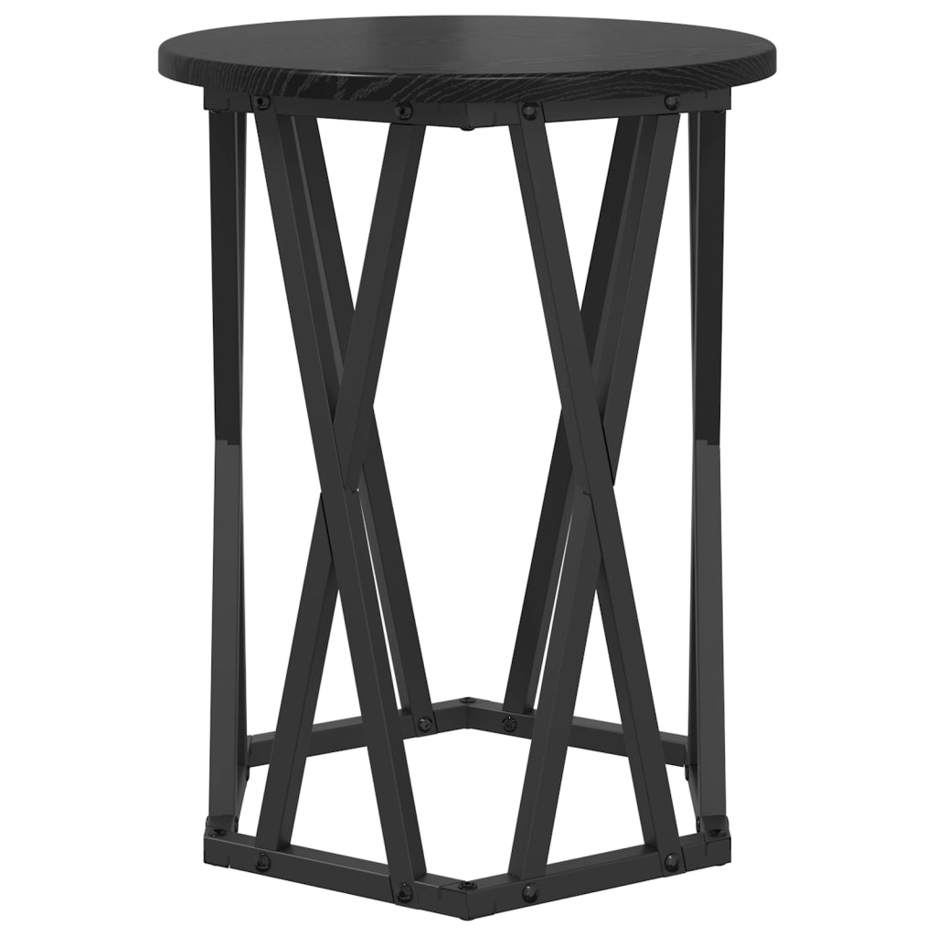 Tavolini 2 pz Nero Rovere Legno Ingegnerizzato
