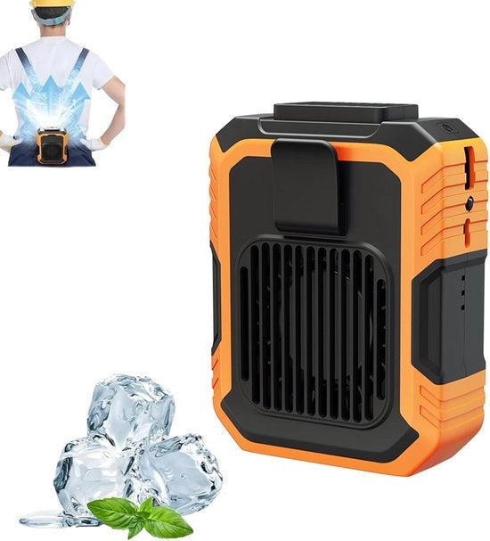 Ventilatore portatile mini per la schiena – Caricabile via USB, Silenzioso e Compatto – Ideale per la spiaggia, l'ufficio o il viaggio - Raccordo 120cm