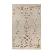 Tappeto Alena 100 in Cotone Crema e Marrone