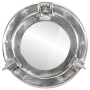 Specchio da Parete Design Oblò Ø23 cm in Alluminio e Vetro 357847