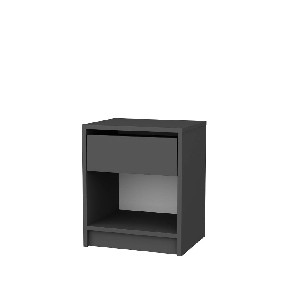 Comodino in legno "Sheridan" - 45 x 40 x 53 cm - Grigio antracite