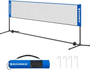 Rete da badminton, rete da volley, 300 cm/400 cm/500 cm, regolabile in altezza, set portatile per tennis, beach volley, per giardino, parco, outdoor