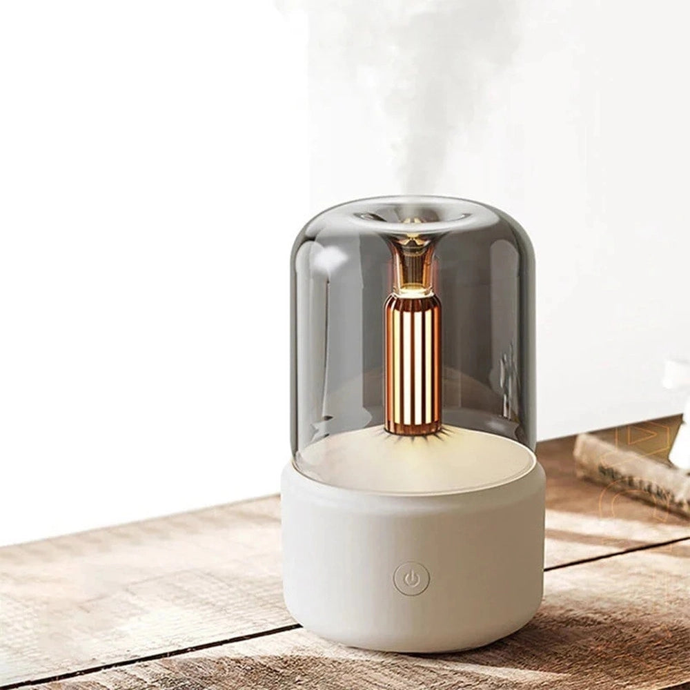 Trade Shop - Mini Umidificatore Diffusore Di Aromi 130ml Con Illuminazione A Led Usb Portatile Q-js112 -