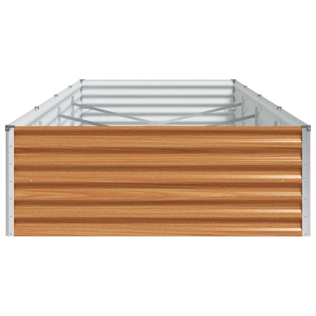 Fioriere | Cassetta per fiori | Letto rialzato da giardino 390 x 100 x 36 cm Acciaio zincato