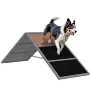 Ponte per Agility Cani Regolabile in Altezza ¨C zephmum ¨C Grigio 173x59x66 cm