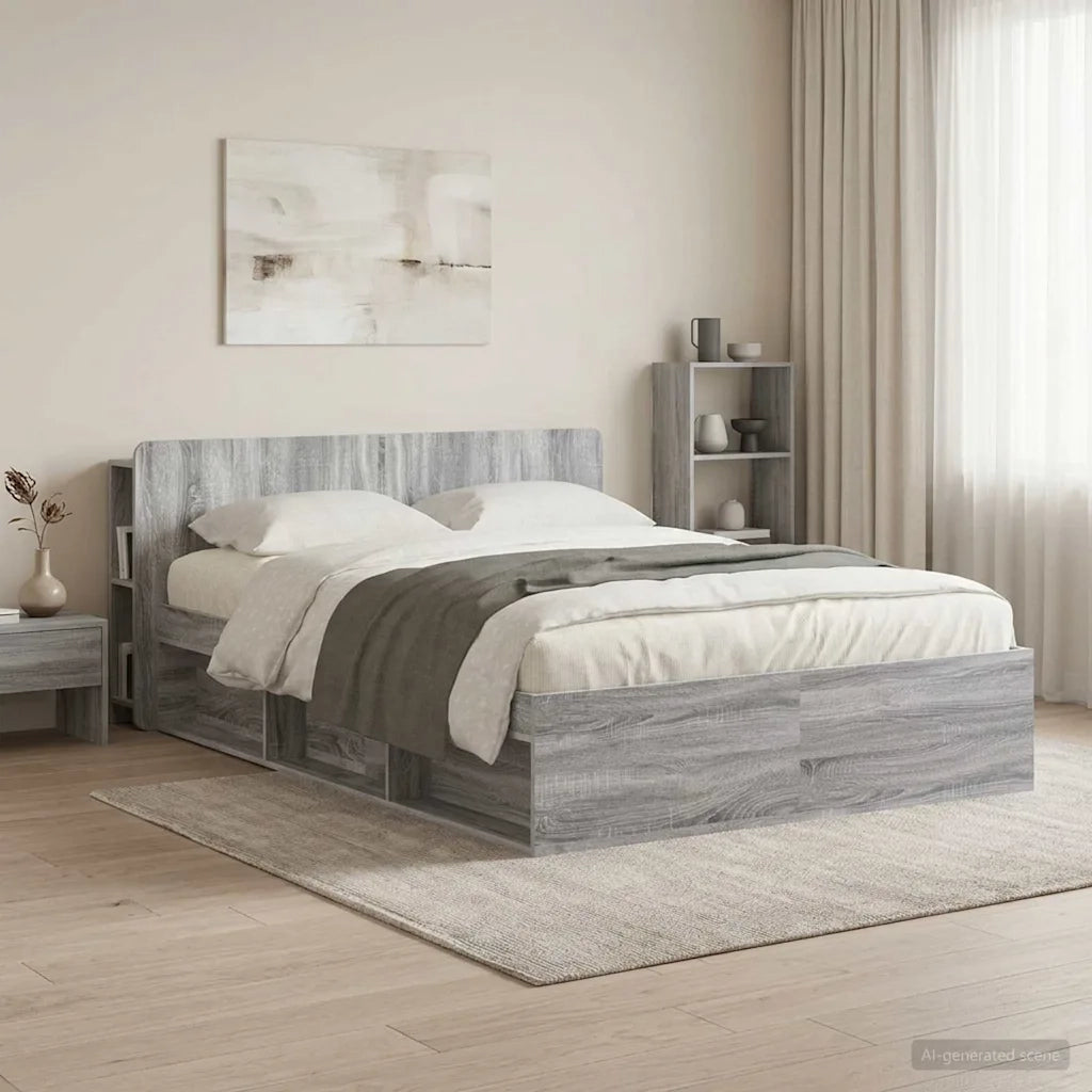 Testata del letto Grigio Sonoma Legno ingegnerizzato