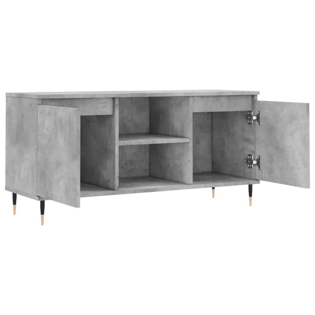 Mobile Porta TV Grigio Cemento 104x35x50cm in Legno Multistrato 827008