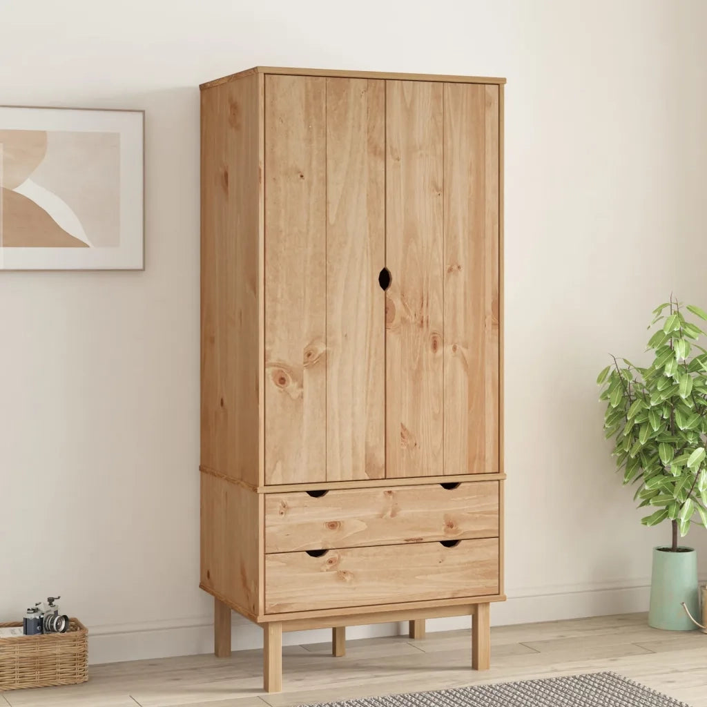 Armadio OTTA 76,5x53x172 cm in Legno Massello di Pino 348588