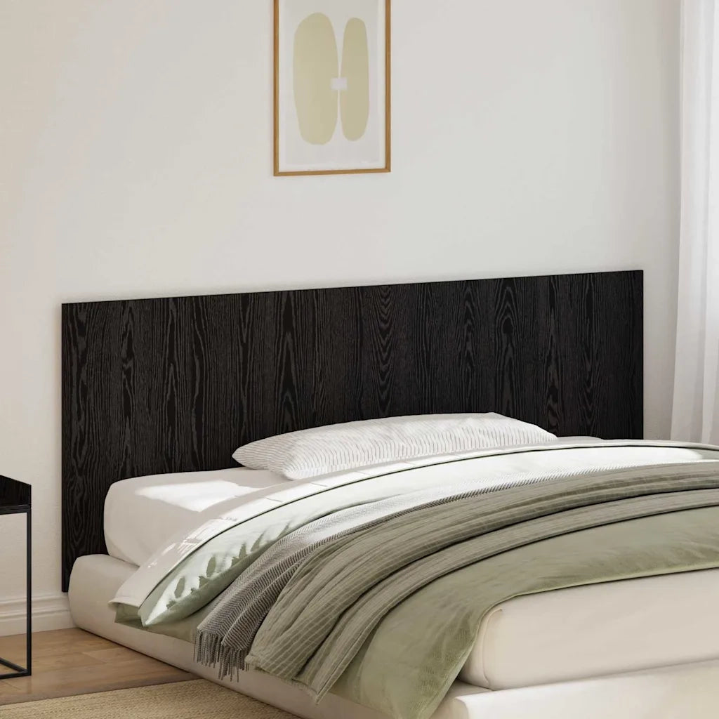 Testiera del letto Rovere Nero Legno ingegnerizzato 863158