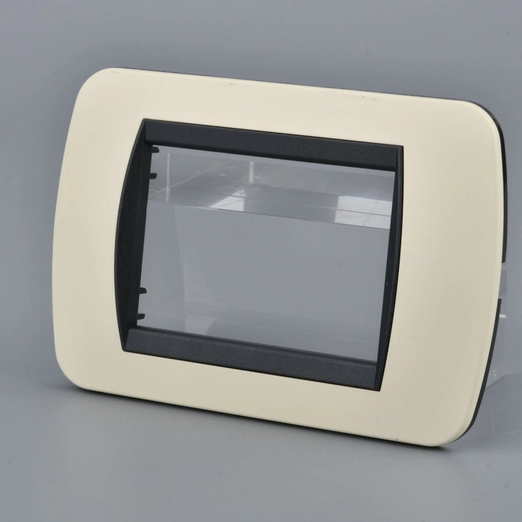 Placca Plastica Ovale MBL 3M Sabbia Compatibile Bticino Living BLN88309