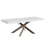 Tavolo Allungabile 200-460x90x77 cm Volantis Premium Bianco Frassino Telaio 4C