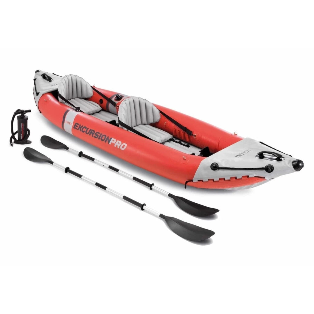 Intex 68309 Canoa Excursion Pro 2 Set Gonfiabile con Pompa e Remi 384x94x46 cm