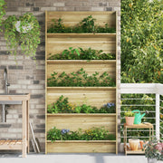 Supporto per Piante da Giardino a 5 Livelli 90x15x180 cm Legno Impregnato di Pino