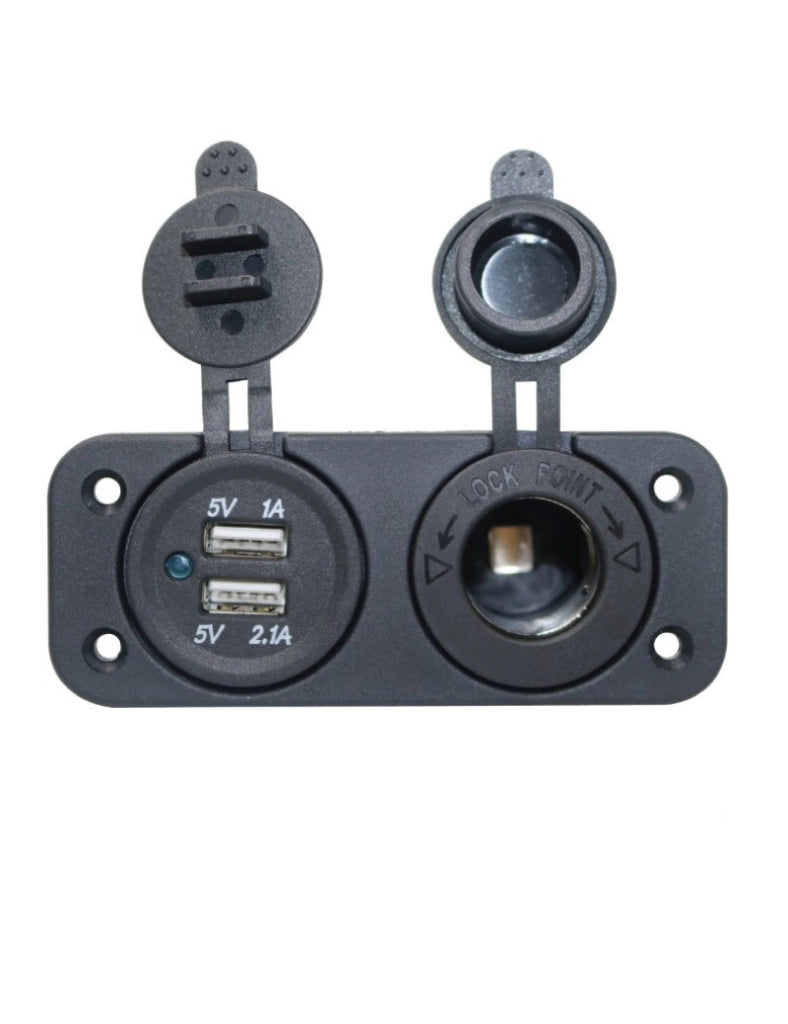 Pannellino Presa Usb + Presa Accendisigari