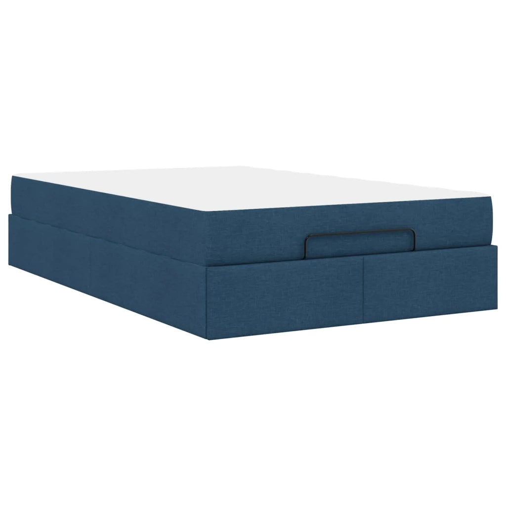 Struttura letto con materasso 2 pcs Blu Tessuto 3399486