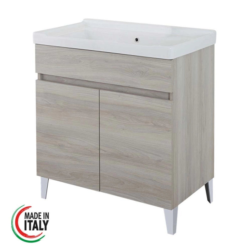 Lavatoio a Terra 80 cm Rovere Grigio