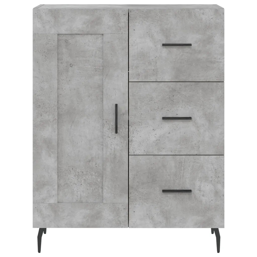 Credenza | Madia | Buffet da pranzo | Armadio da pranzo Grigio Cemento 69,5x34x90 cm in Legno Multistrato