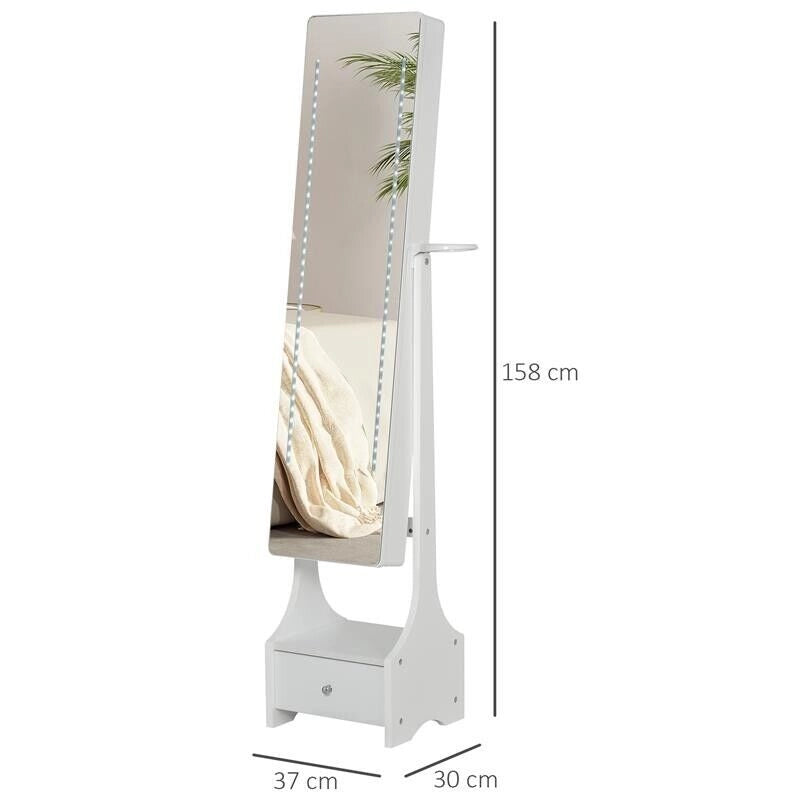 ARMADIO PORTAGIOIE CON SPECCHIO E LUCI A LED REGOLABILI CON INTERRUTTORE TOUCH