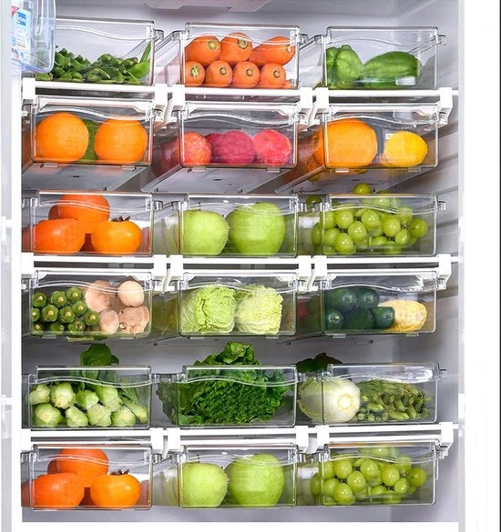 Organizzatore per frigorifero, set - camera di magazzino, snack, lattine, cucina, ALTA QUALITÀ DEL MATERIALE.