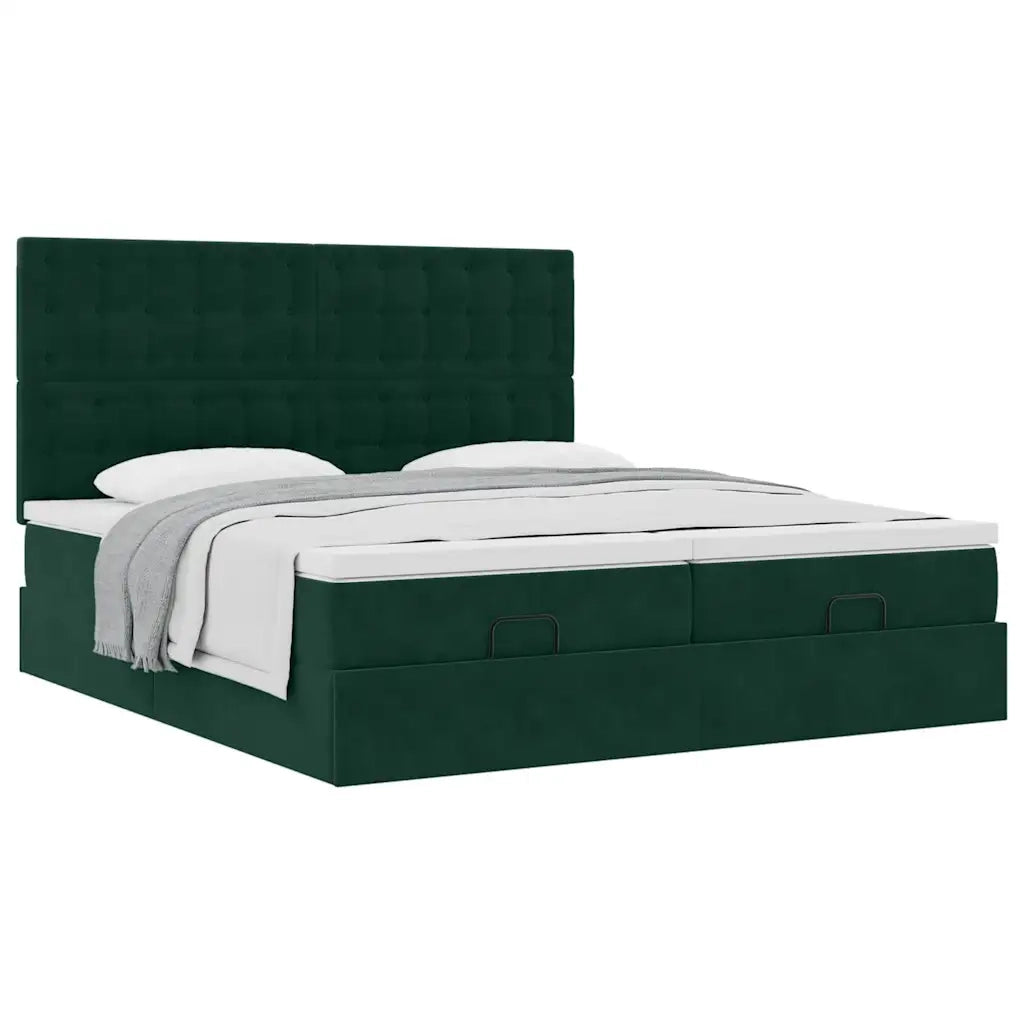 Struttura Letto Pouf con Materassi 180x200 cm Velluto 3313811