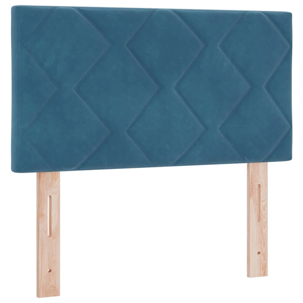 Letto box spring con materasso Blu 80 x 200 cm Velluto 3453039
