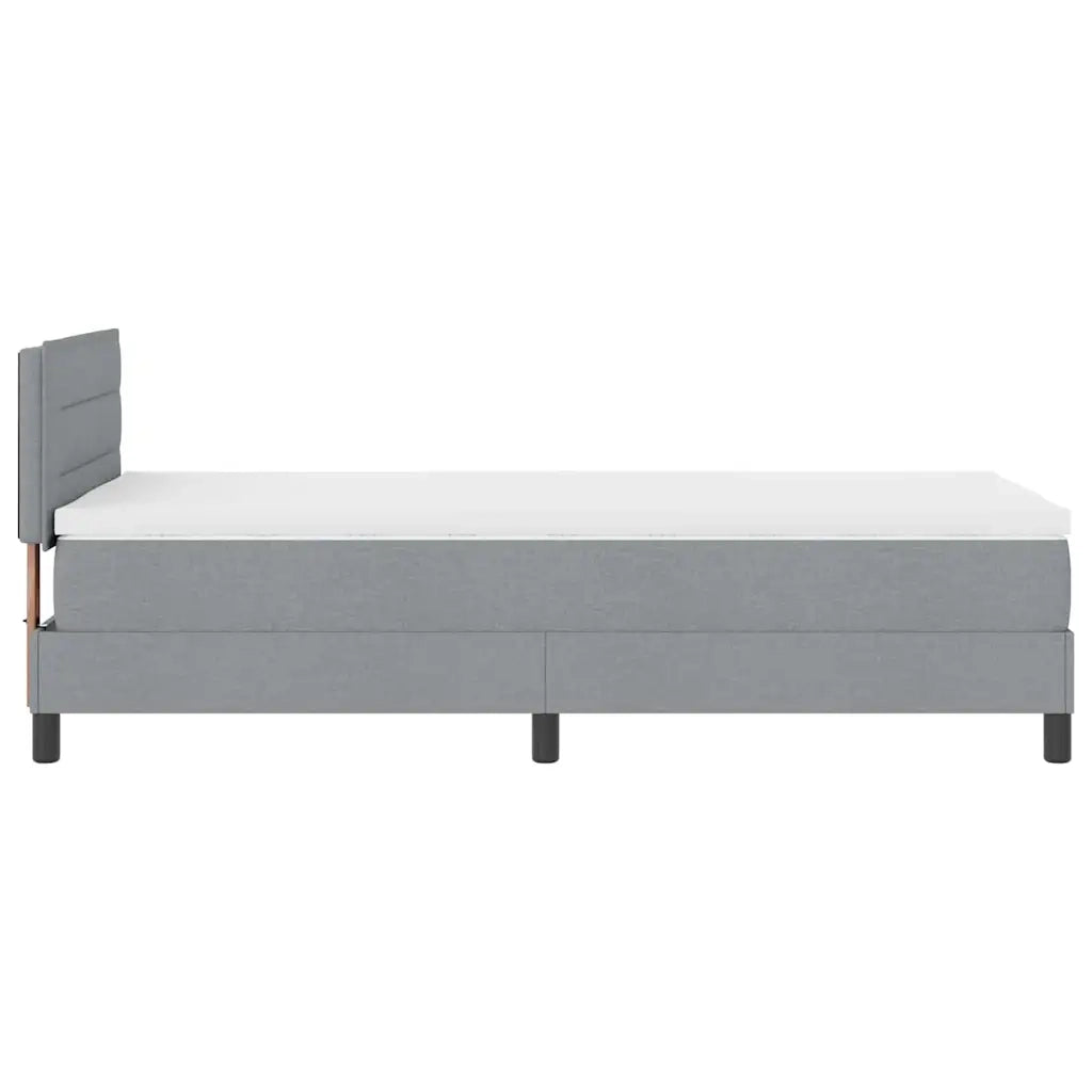 Letto a molle con materasso Grigio chiaro 80 x 200 cm Tessuto 3342086