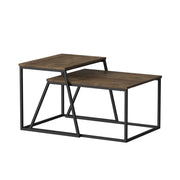 Vicco Tavolino da divano Rovere rustico/nero 60 x 50 cm 2 parti