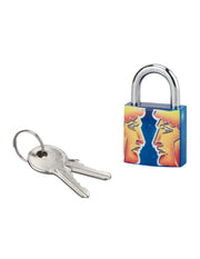 Lucchetto segno zodiacale Gemelli, acciaio, interno, arco in acciaio, 30 mm, 3 chiavi – THIRARD