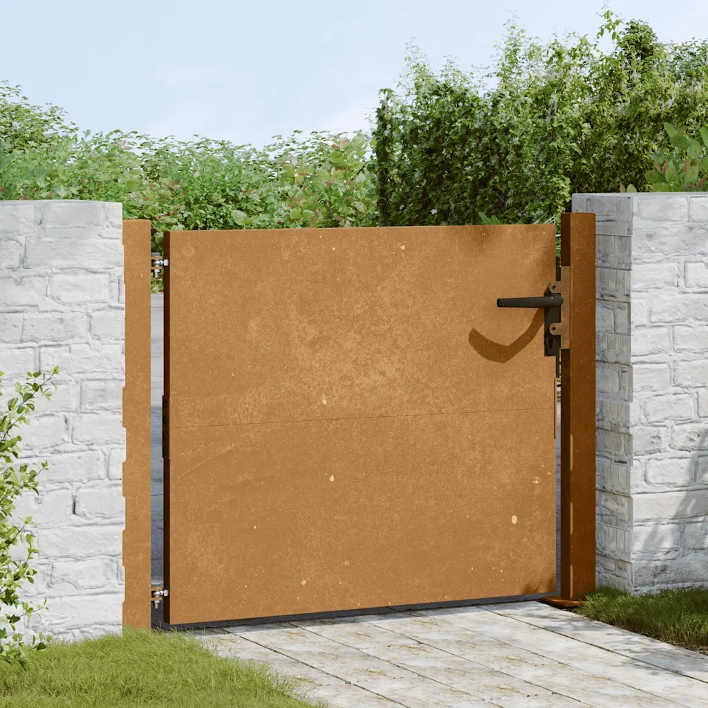 Cancello da giardino 100x100 cm in acciaio Corten 153263