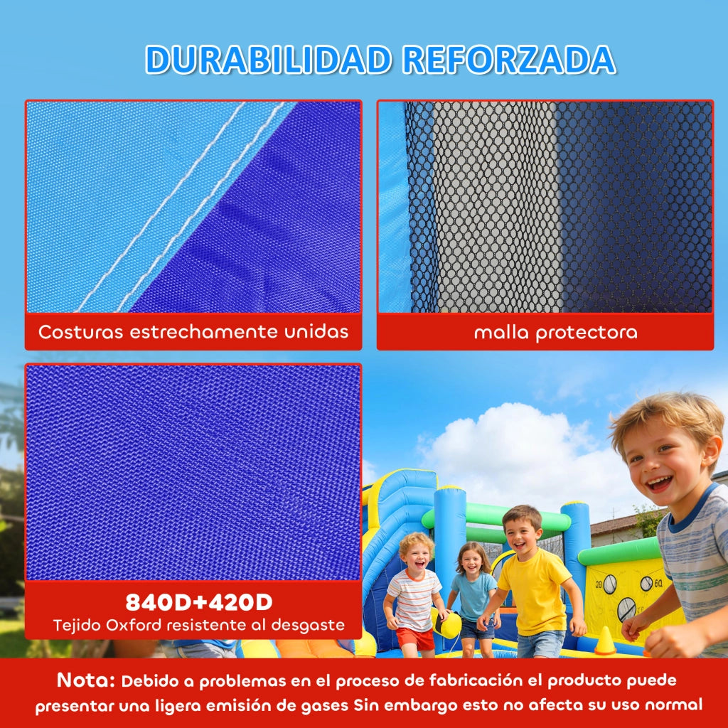 Castello Gonfiabile Acquatico 8 in 1 ¨C Xylo ¨C con Soffiatore 550W Scivolo Trampolino