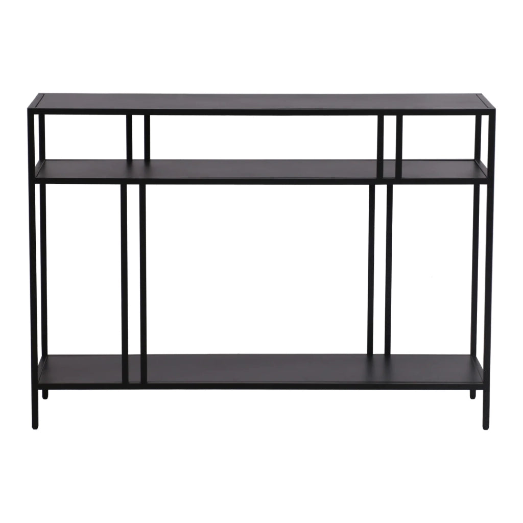 Tavolo consolle in metallo 78 x 110 x 30 cm nero 03_0008582