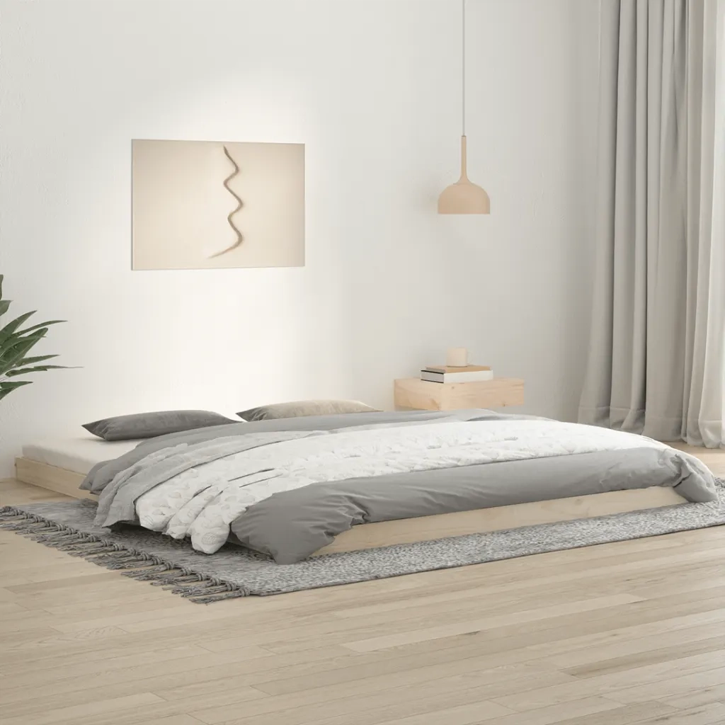 Giroletto senza Materasso-Struttura Letto 180x200 cm in Legno Massello di Pino 487300