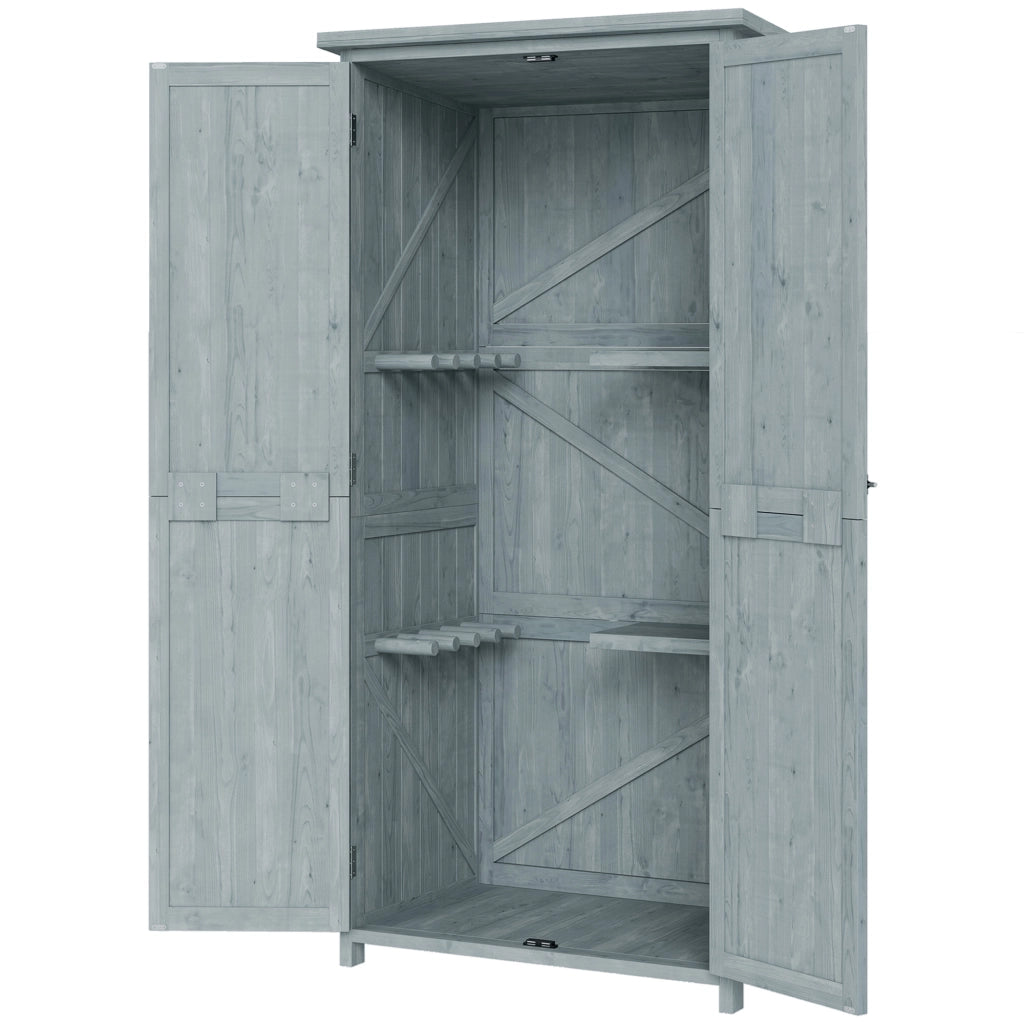 Armadio da Giardino ¨C zephmum ¨C Legno 2 Ripiani