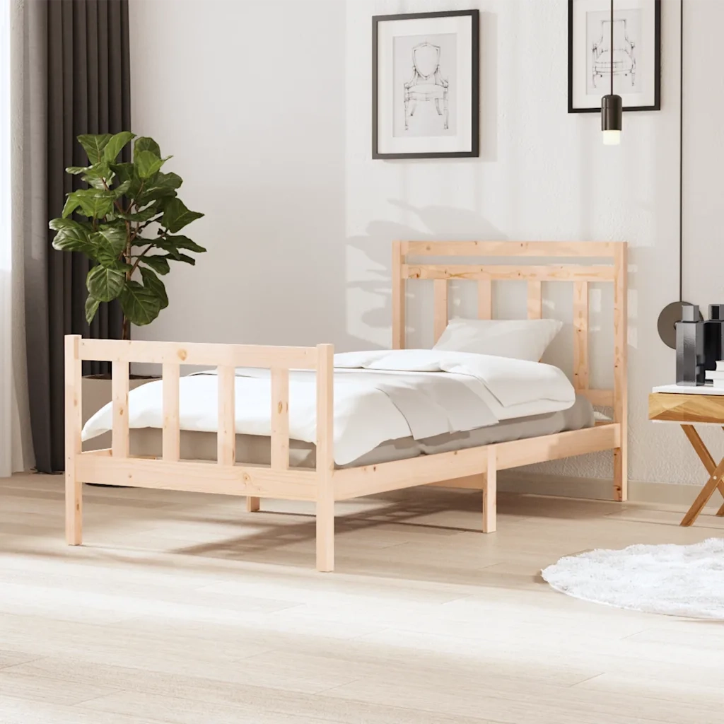 Giroletto-Struttura Letto in Legno Massello 100x200 cm 756339