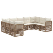 Set Divano da Giardino 9 pcs Beige polyrattan 3434340