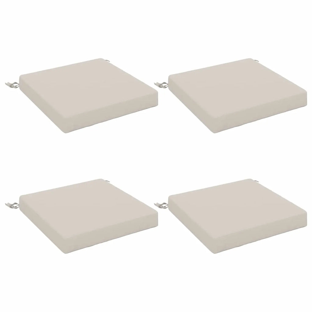 Cuscini per Sedia in 4 Pezzi SOEST 4 pz 100% Poliestere Bianco 944385