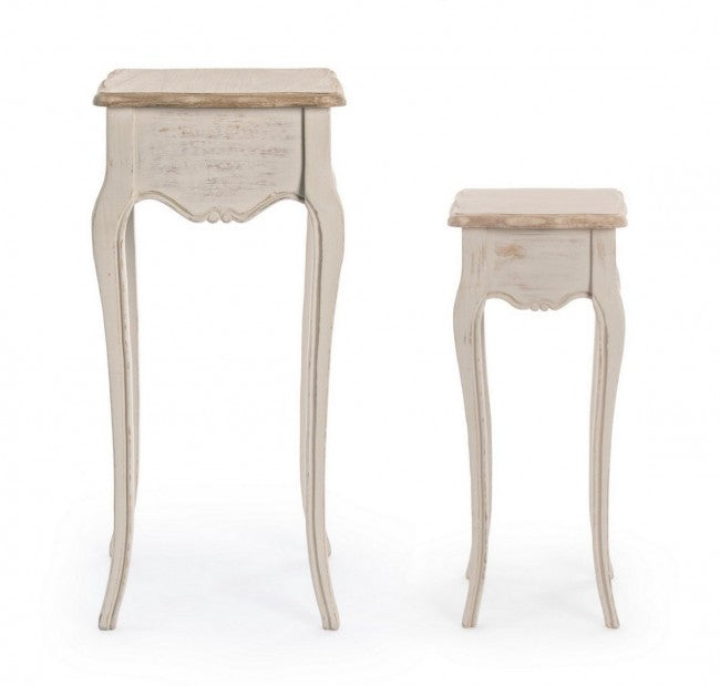 Set 2 Tavolino Clarisse in Legno