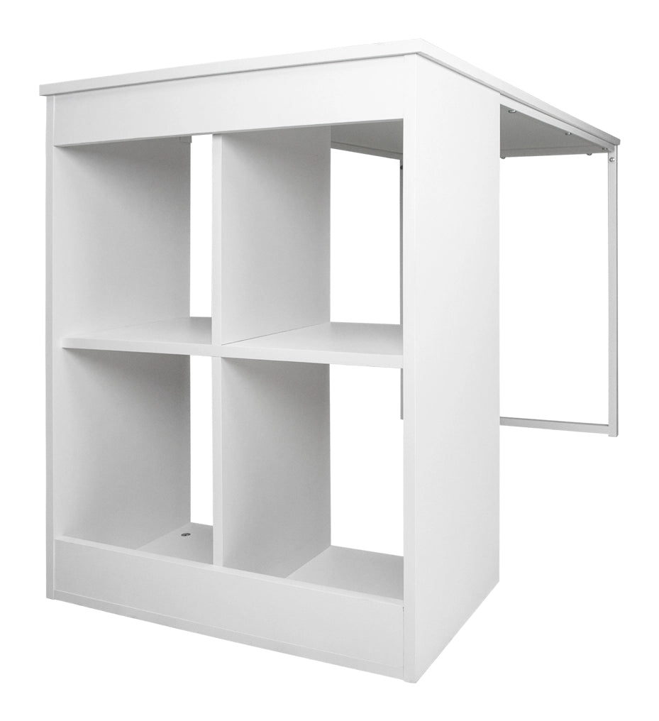 Scrivania per ufficio, scrivania con libreria colore bianco - Clio - SC08CL
