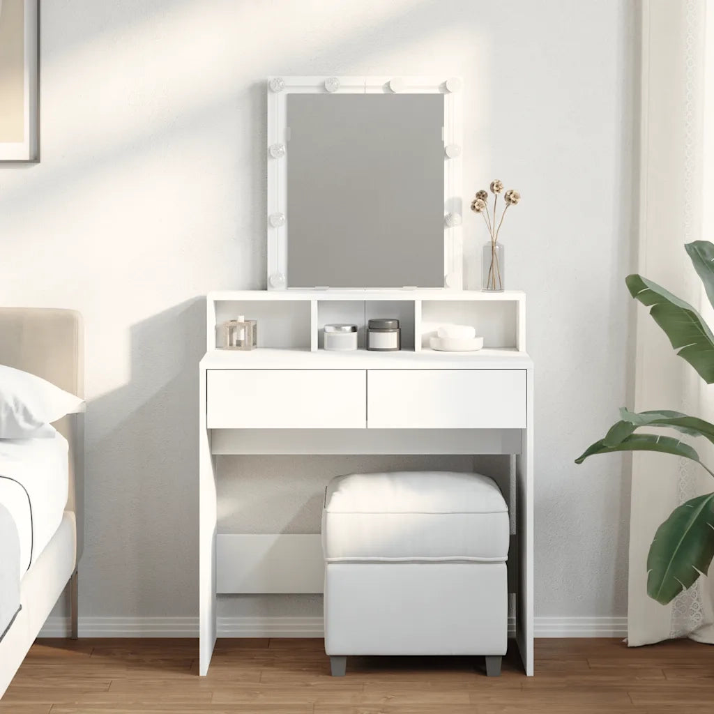 Toeletta con LED Bianca 80x41x144,5 cm 848178