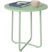 Tavolino da caff¨¨ esterno con base a X e piedi regolabili ¨C zephmum ¨C ?48x51cm, verde