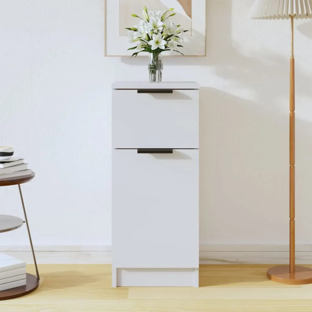 Credenza Bianca 30x30x70 cm in Legno Multistrato 811115