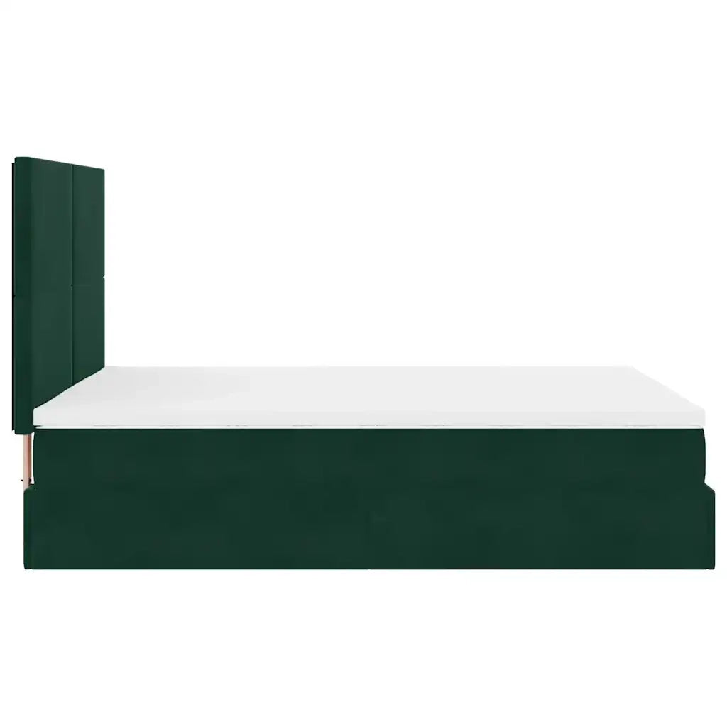vidaXL Struttura Letto Pouf con Materassi 140x190 cm in Velluto